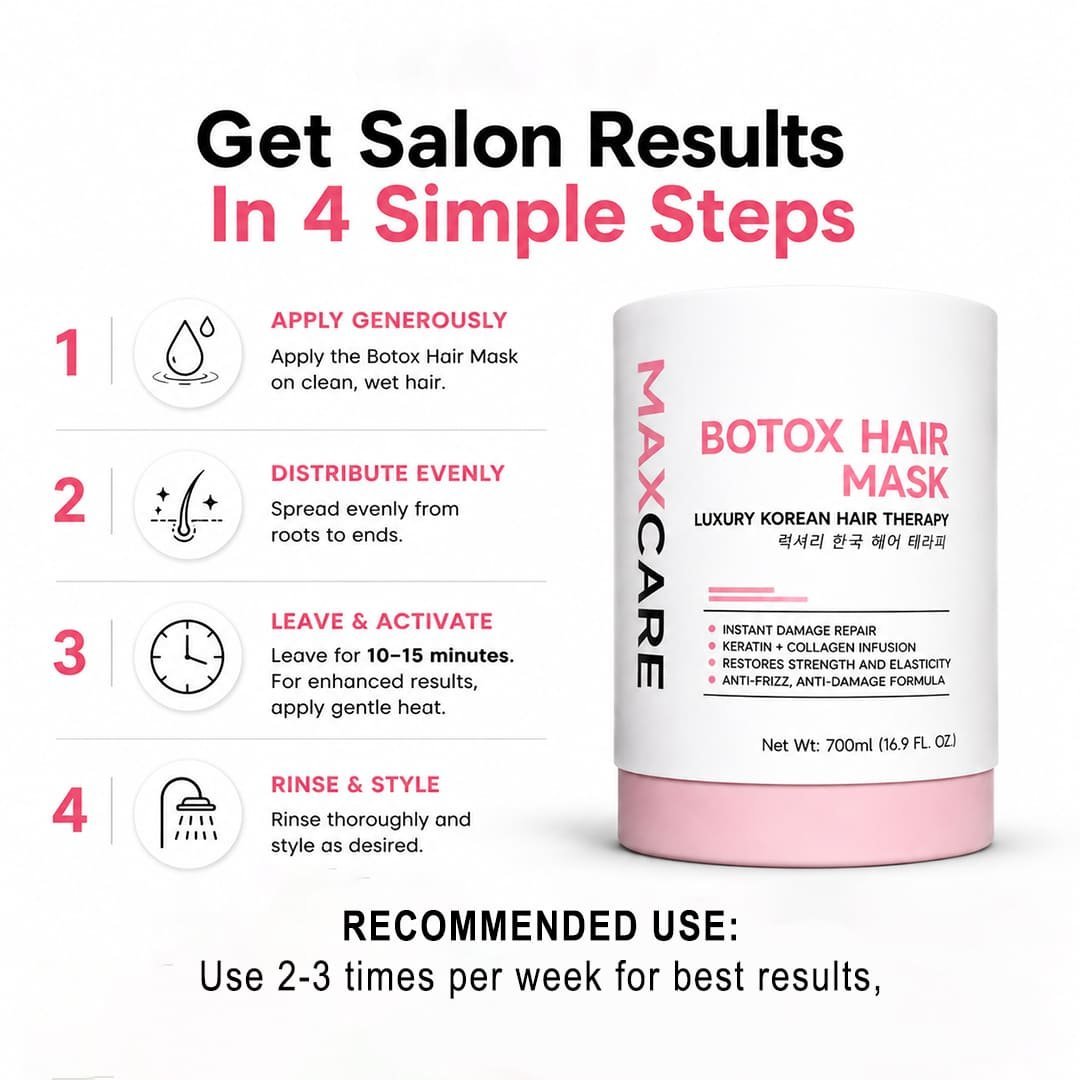 MaxCare Professional Botox Hair Mask How to Use