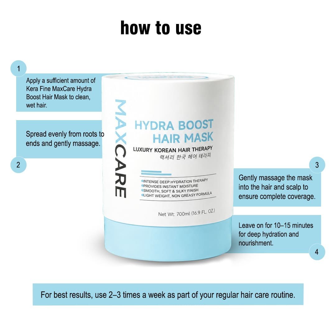 How to use MaxCare Hydra Boost Hair Mask